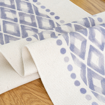 Steag de masă decorativ, inspirat de stil nordic, țesătură imprimată, ciucuri (Material: Țesătură; Componenta principală a țesăturii: Bumbac; Componenta secundară: Poliester; Stil: Simplitate modernă; Personalizare: Da)