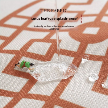 Steag de masă pentru ceai - Zen, impermeabil covoraș pentru masă de ceai, poliester cu nylon, model cu plante, stil chinezesc