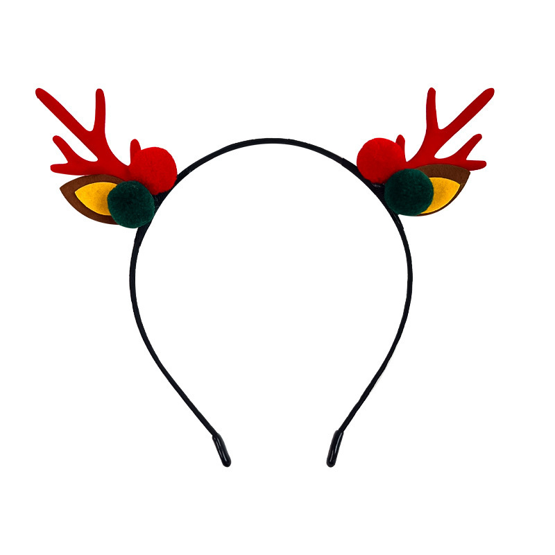 Koreai stílusú plüss kézzel készített fejfedő titánötvözet beépítéssel, agancsos csengős fejpánt