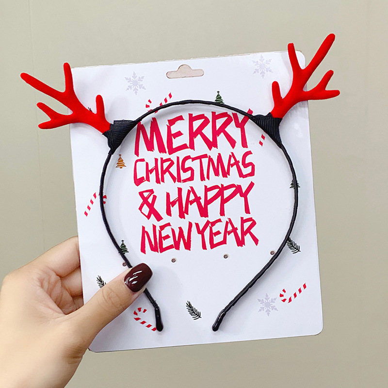 Koreai stílusú plüss kézzel készített fejfedő titánötvözet beépítéssel, agancsos csengős fejpánt