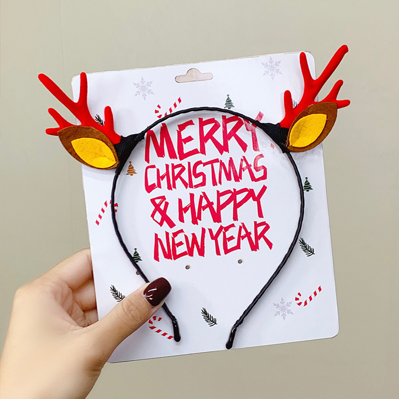 Koreai stílusú plüss kézzel készített fejfedő titánötvözet beépítéssel, agancsos csengős fejpánt