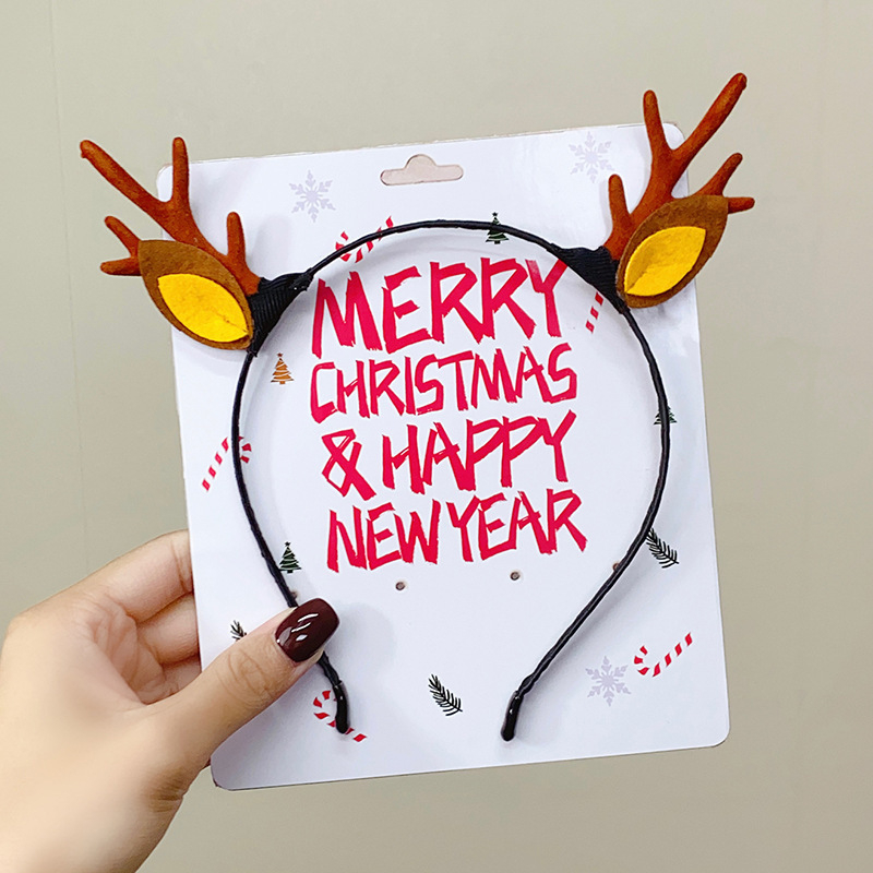 Koreai stílusú plüss kézzel készített fejfedő titánötvözet beépítéssel, agancsos csengős fejpánt