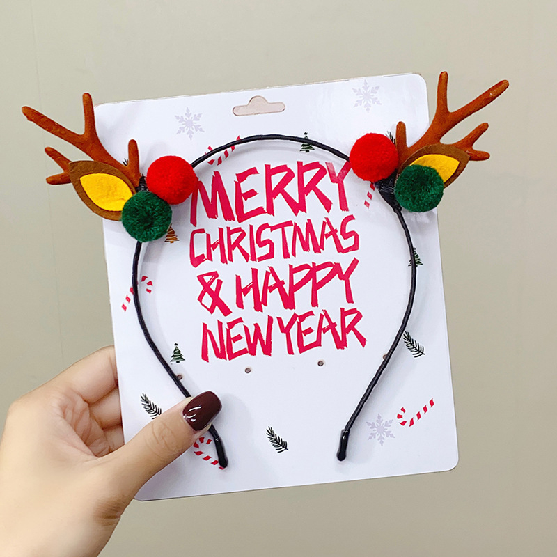 Koreai stílusú plüss kézzel készített fejfedő titánötvözet beépítéssel, agancsos csengős fejpánt