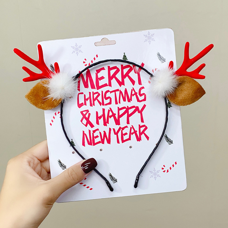 Koreai stílusú plüss kézzel készített fejfedő titánötvözet beépítéssel, agancsos csengős fejpánt