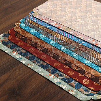 Steag de masă, fibră de poliester, conținut de țesătură 50%, stil nou chinezesc, potrivit pentru living, dormitor, birou, exterior, restaurante, spații comerciale