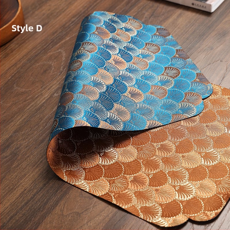 Steag de masă, fibră de poliester, conținut de țesătură 50%, stil nou chinezesc, potrivit pentru living, dormitor, birou, exterior, restaurante, spații comerciale