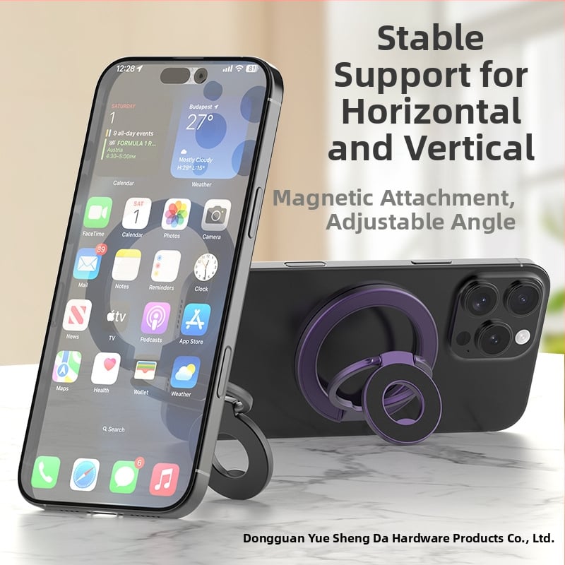 MagSafe autohoidja telefonile sõrmhoidjaga, kahepoolselt magnetiline, ühildu Apple ja Androidiga, metallkonstruktsioon