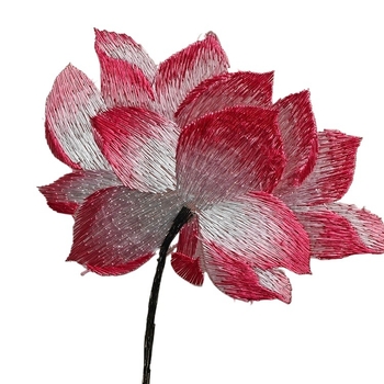 Roku darīta sienas glezna ar ainavu, ziediem un putniem (materiāls: zīds; stils: vispārīgs mērķis; telpa: viesistaba)