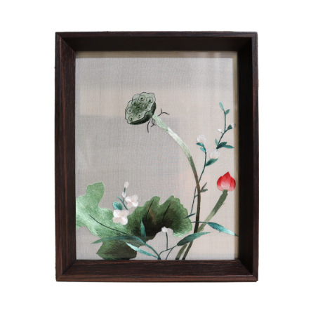 Divpusējs Hunan izšuvums rotājums, ķīniešu stilā, pabeigts produkts, mājas dekoriem dzīvojamā istabā, guļamistabā, studijā