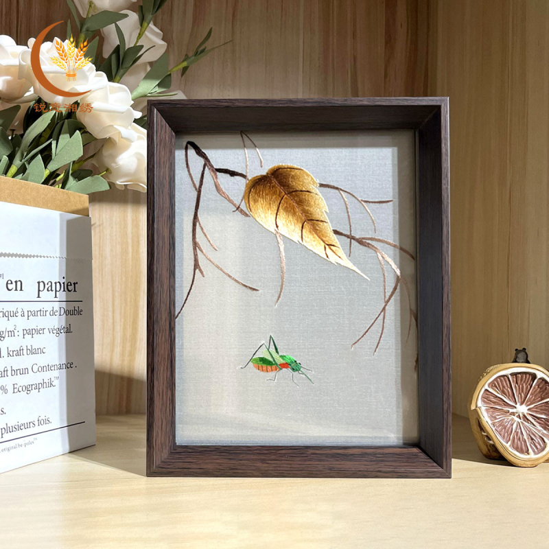 Divpusējs Hunan izšuvums rotājums, ķīniešu stilā, pabeigts produkts, mājas dekoriem dzīvojamā istabā, guļamistabā, studijā