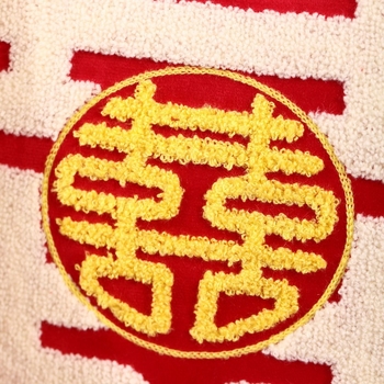 Pāris laulību spilveni ar uzrakstu Double Happiness svētku guļamistabas dekorēšanai, kokvilnas audums, kokvilnas pildījums, laulību stils