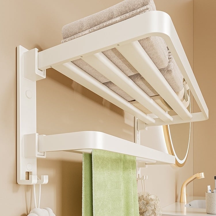 Vannas istabas dvīlīmeņņa sienas plaukts, 2 līmeņi, virsmas apdare: izsmidzinātais plastiks, materiāls: zīda zieds