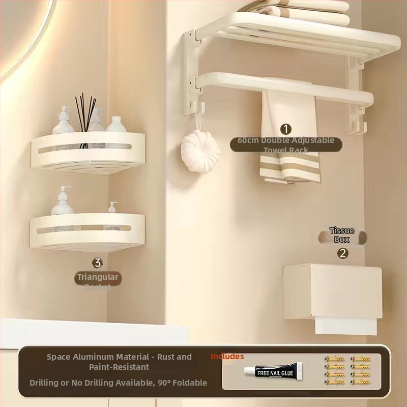 Vannas istabas dvīlīmeņņa sienas plaukts, 2 līmeņi, virsmas apdare: izsmidzinātais plastiks, materiāls: zīda zieds