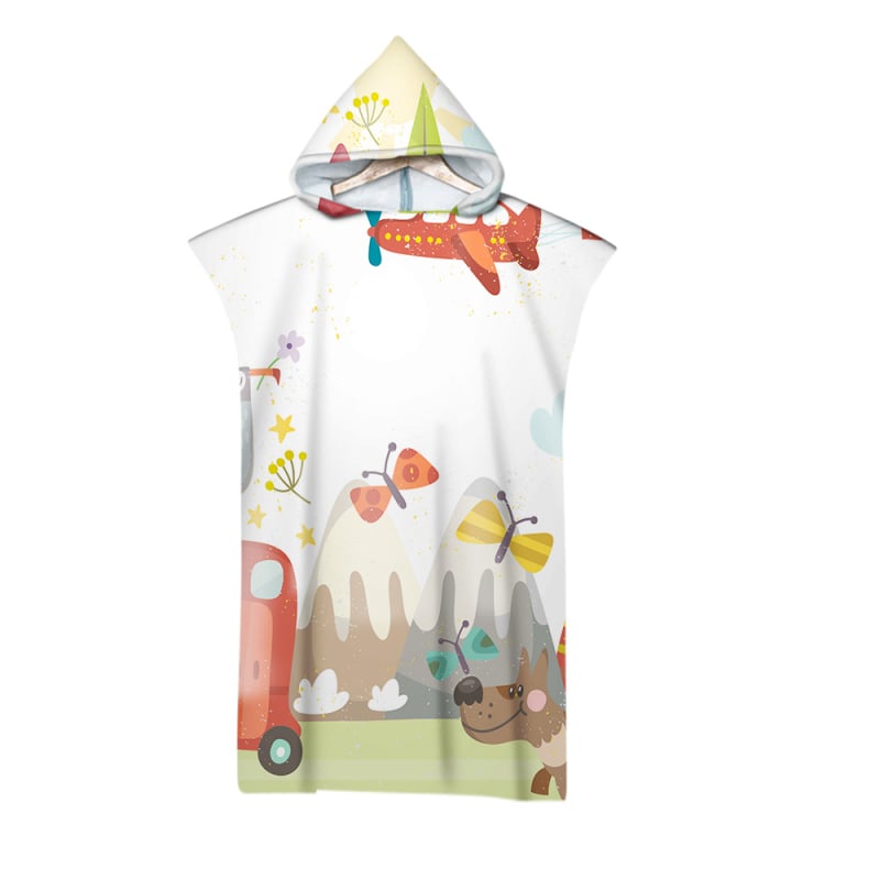 Kapucnis törölköző, mikroszálas, 205 g/m², digitális nyomtatás, varrott él, testreszabható