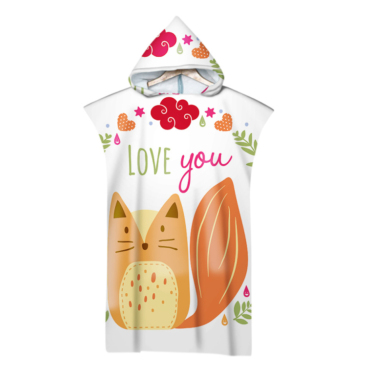 Kapucnis törölköző, mikroszálas, 205 g/m², digitális nyomtatás, varrott él, testreszabható