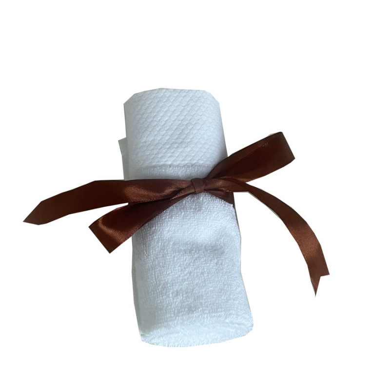 Vannas dvieļu aksesuārs ar zīda lentu – neoklasiskais stils, audums, dzimšanas dienas dāvana