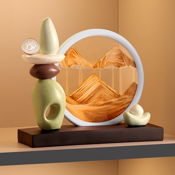 Smilšu pulksteņa dekoratīvs ornaments ar atslēgu glabāšanu — moderns minimālisma mājas dekors ieejai un viesistabai, ideāls dāvanu priekš iemitināšanās