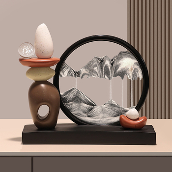 Smilšu pulksteņa dekoratīvs ornaments ar atslēgu glabāšanu — moderns minimālisma mājas dekors ieejai un viesistabai, ideāls dāvanu priekš iemitināšanās