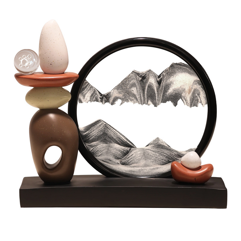 Smilšu pulksteņa dekoratīvs ornaments ar atslēgu glabāšanu — moderns minimālisma mājas dekors ieejai un viesistabai, ideāls dāvanu priekš iemitināšanās