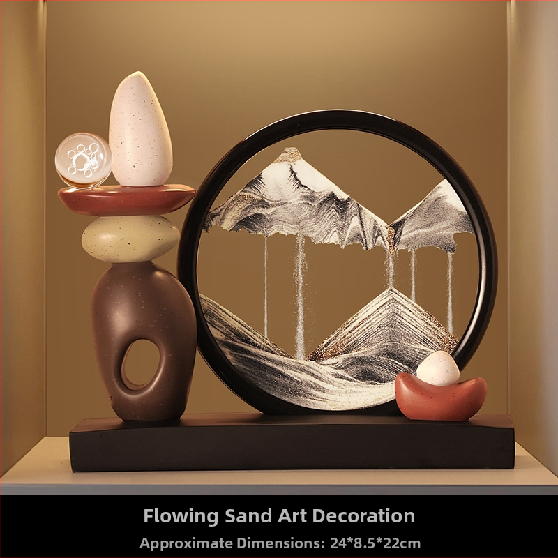 Smilšu pulksteņa dekoratīvs ornaments ar atslēgu glabāšanu — moderns minimālisma mājas dekors ieejai un viesistabai, ideāls dāvanu priekš iemitināšanās