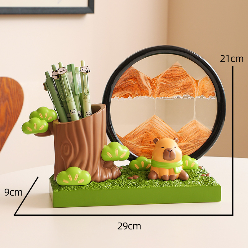 Smilšu pulksteņa dekoratīvs ornaments ar atslēgu glabāšanu — moderns minimālisma mājas dekors ieejai un viesistabai, ideāls dāvanu priekš iemitināšanās