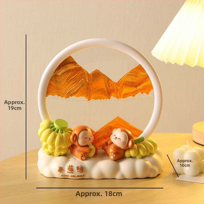 Smilšu pulksteņa dekoratīvs ornaments ar atslēgu glabāšanu — moderns minimālisma mājas dekors ieejai un viesistabai, ideāls dāvanu priekš iemitināšanās