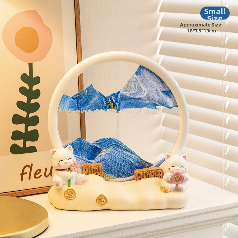 Smilšu pulksteņa dekoratīvs ornaments ar atslēgu glabāšanu — moderns minimālisma mājas dekors ieejai un viesistabai, ideāls dāvanu priekš iemitināšanās