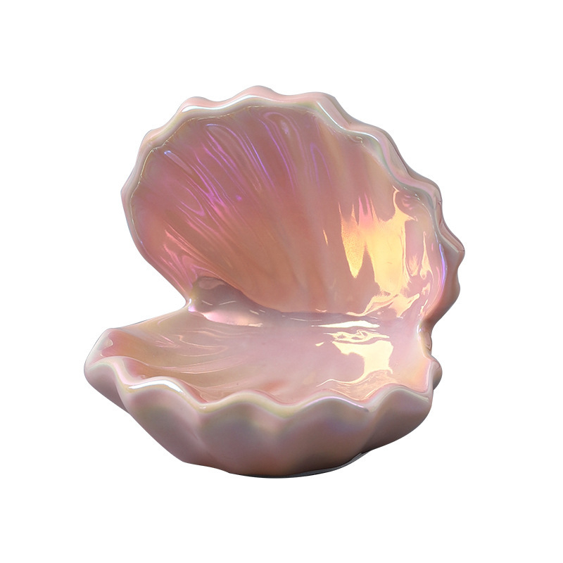 Xuanyi keramikas čaurlokiem formas nakts gaisma un rotaslietu uzglabāšanas trauks — moderns roku darbs galda dekors