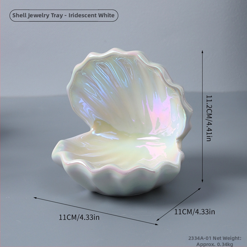 Xuanyi keramikas čaurlokiem formas nakts gaisma un rotaslietu uzglabāšanas trauks — moderns roku darbs galda dekors
