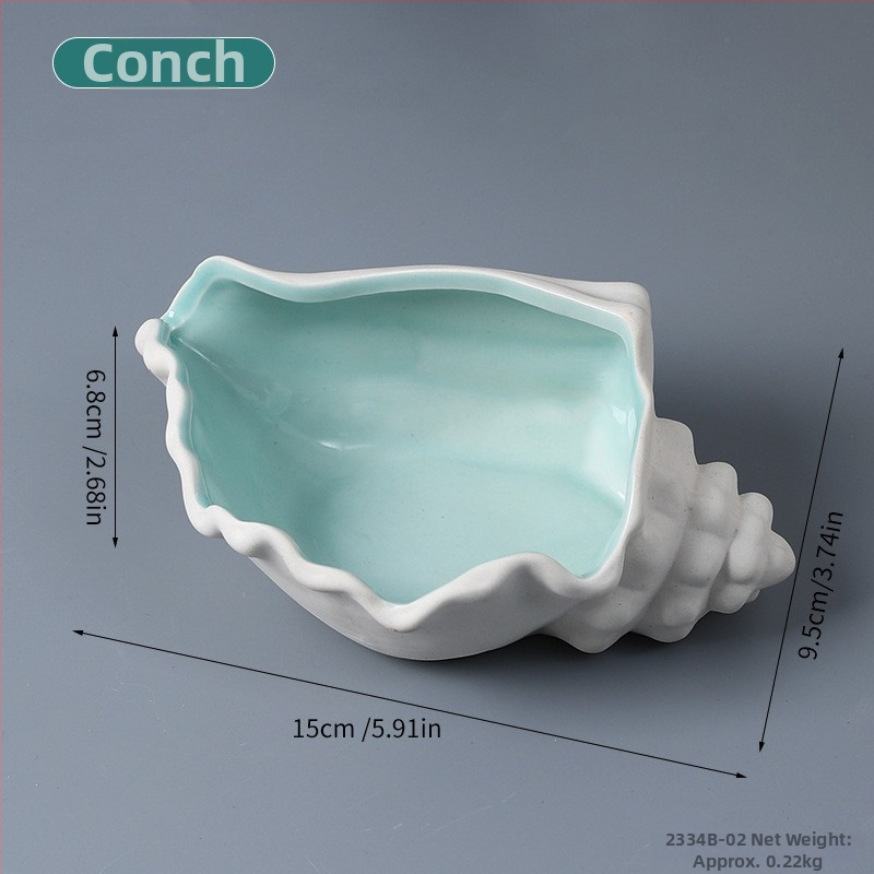 Xuanyi keramikas čaurlokiem formas nakts gaisma un rotaslietu uzglabāšanas trauks — moderns roku darbs galda dekors