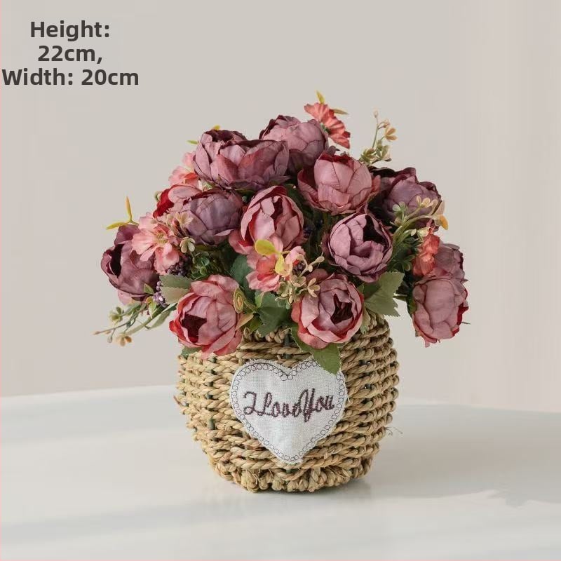 Mākslīgo saulespuķu pušķis, zīda audums, taustei draudzīga tekstūra, mājas dekoram