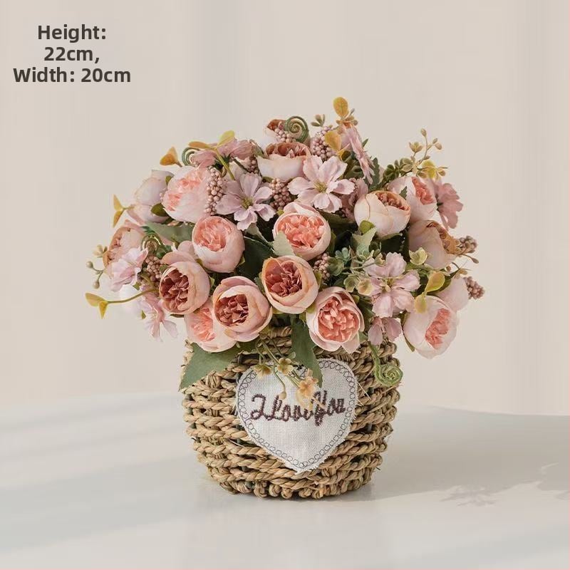 Mākslīgo saulespuķu pušķis, zīda audums, taustei draudzīga tekstūra, mājas dekoram