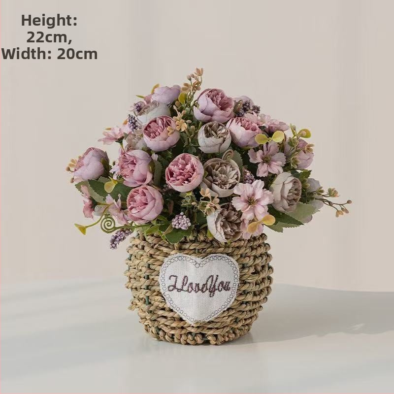 Mākslīgo saulespuķu pušķis, zīda audums, taustei draudzīga tekstūra, mājas dekoram