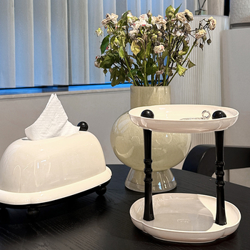 Plastmasas uzglabāšanas paliktnis dzīvojamā istabā, augļu trauka paliktnis kafijas galdiņam, moderns vienkāršs stils, sērija Lr6610, PET+PP, izlaists 2023.