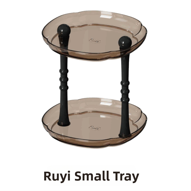 Plastmasas uzglabāšanas paliktnis dzīvojamā istabā, augļu trauka paliktnis kafijas galdiņam, moderns vienkāršs stils, sērija Lr6610, PET+PP, izlaists 2023.