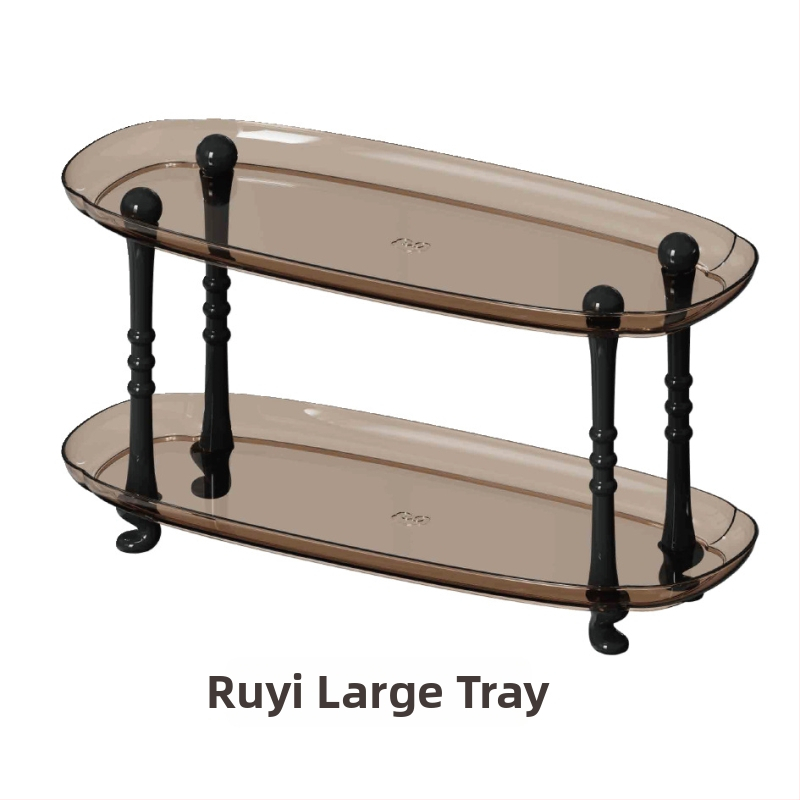 Plastmasas uzglabāšanas paliktnis dzīvojamā istabā, augļu trauka paliktnis kafijas galdiņam, moderns vienkāršs stils, sērija Lr6610, PET+PP, izlaists 2023.