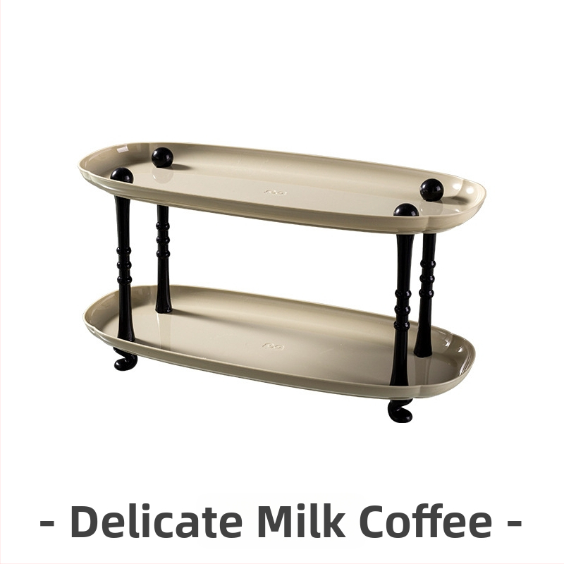 Plastmasas uzglabāšanas paliktnis dzīvojamā istabā, augļu trauka paliktnis kafijas galdiņam, moderns vienkāršs stils, sērija Lr6610, PET+PP, izlaists 2023.