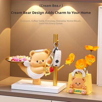 Lāča formas konfekšu un augļu trauks, sveķu amatniecība, zīmols Yiju, moderns minimālisma stils