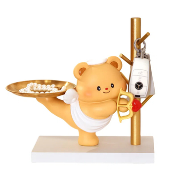 Lāča formas konfekšu un augļu trauks, sveķu amatniecība, zīmols Yiju, moderns minimālisma stils