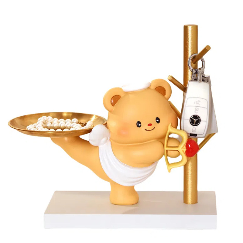 Lāča formas konfekšu un augļu trauks, sveķu amatniecība, zīmols Yiju, moderns minimālisma stils