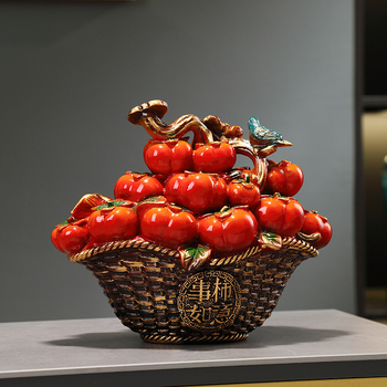 Persimon dekors ar veiksmes motīvu, ķīniešu stilā, no sveķiem