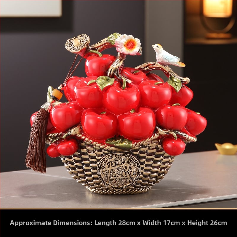 Persimon dekors ar veiksmes motīvu, ķīniešu stilā, no sveķiem