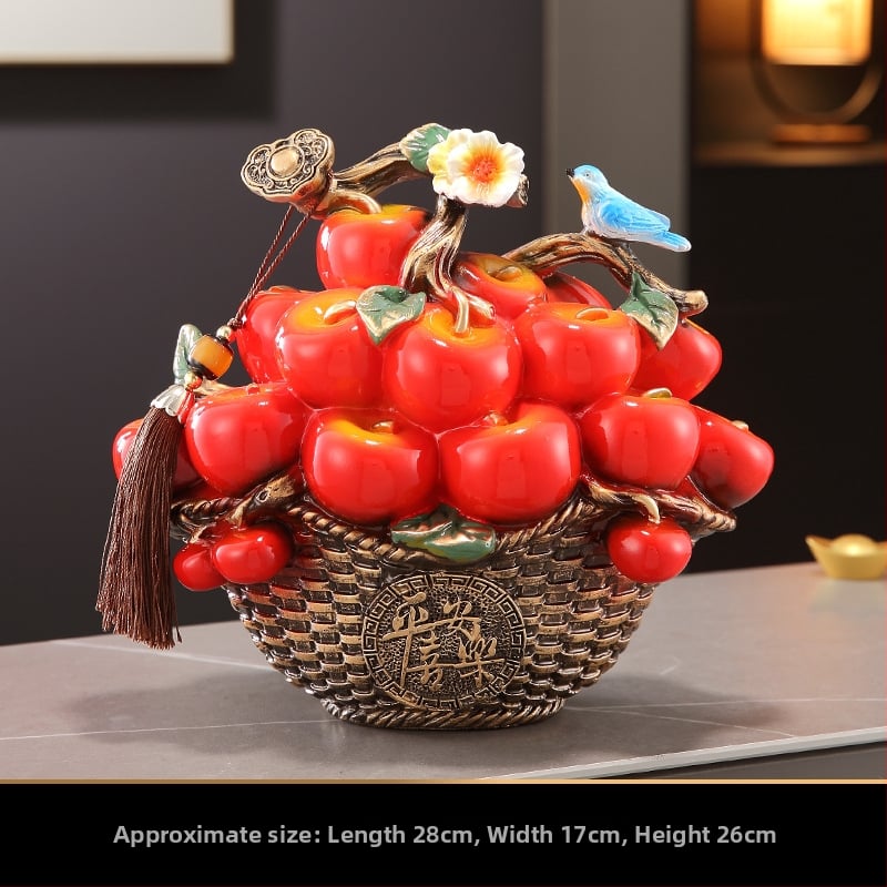 Persimon dekors ar veiksmes motīvu, ķīniešu stilā, no sveķiem