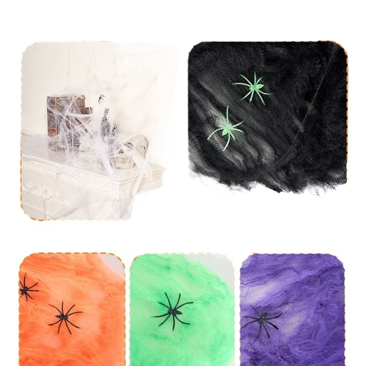 Helovyno voratinklis iš šilko rekvizitas – universalus vietos dekoracijai, medžiaga: šilkas gėlė