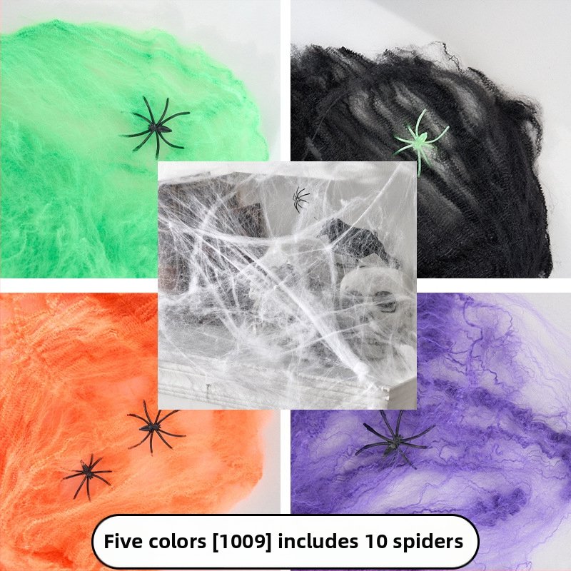 Helovyno voratinklis iš šilko rekvizitas – universalus vietos dekoracijai, medžiaga: šilkas gėlė