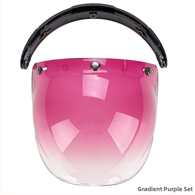 Bubble Lens motociklo šalmo su rėmeliu – Trijų mygtukų universali burbulinė lęšiai, PC medžiaga, ECE sertifikatas, pusės šalmas