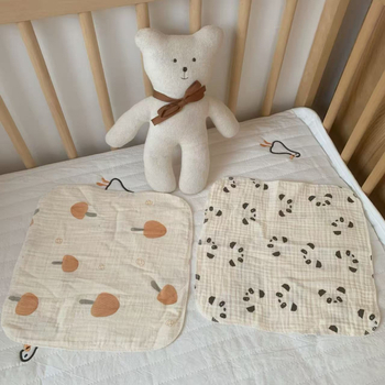 Zīdaiņu četrslāņu gāzes kvadrātveida dvielis – Wheat kiss, 30 g, uzsūkšanās 0–5 s