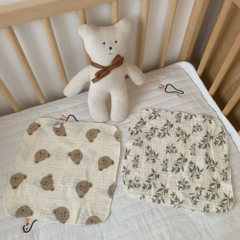 Zīdaiņu četrslāņu gāzes kvadrātveida dvielis – Wheat kiss, 30 g, uzsūkšanās 0–5 s