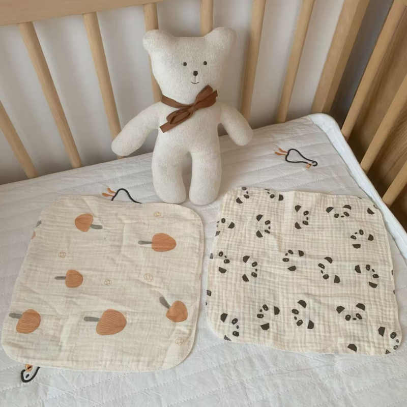 Zīdaiņu četrslāņu gāzes kvadrātveida dvielis – Wheat kiss, 30 g, uzsūkšanās 0–5 s