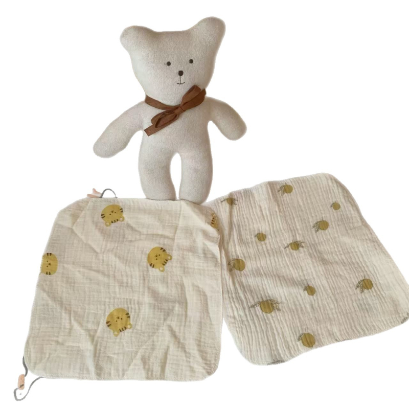 Zīdaiņu četrslāņu gāzes kvadrātveida dvielis – Wheat kiss, 30 g, uzsūkšanās 0–5 s